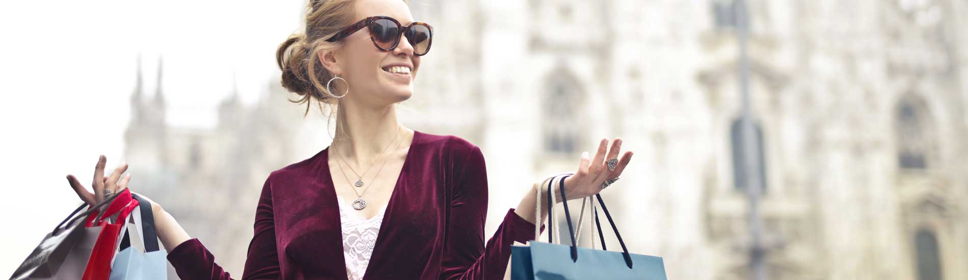 Woman with Shopping Bags
